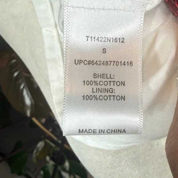 White Cotton Embroidered Eyelet Sundress | Knee Length | Like New small - Picture 12 of 13